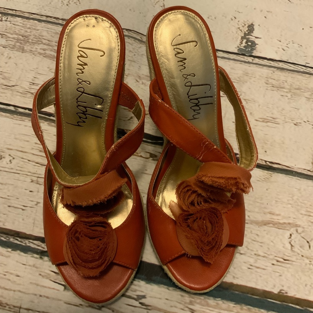 Sam & Libby Wedge‎ Sandals - Women’s Size 6.5